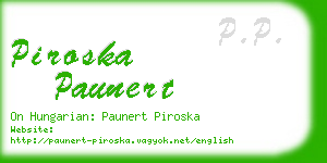 piroska paunert business card